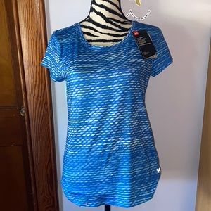 Under Armour heat gear blue size small shirt